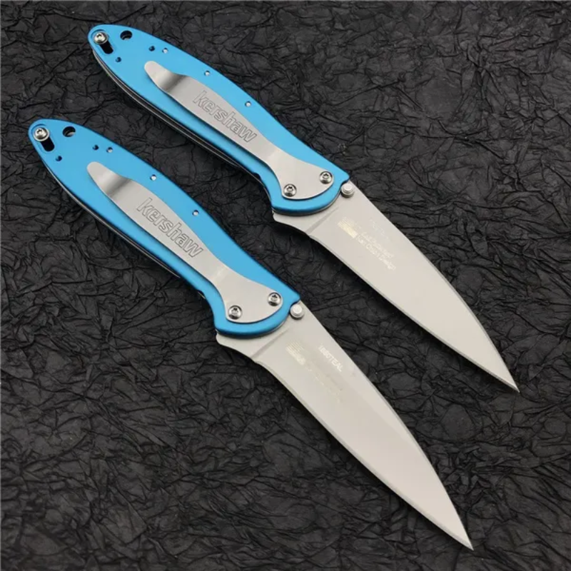 Kershaw 1660 Ken Onion Leek Linerlock Steel Plain Blade Folding Pocket - Hut Knives™