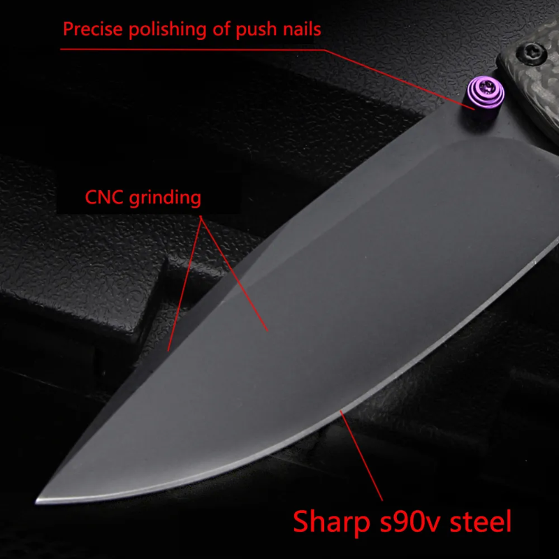 BM 560BK Carbon Fiber Handle  Folding Knife 535 Outdoor Camping Fishing Tool - Hut Knives™