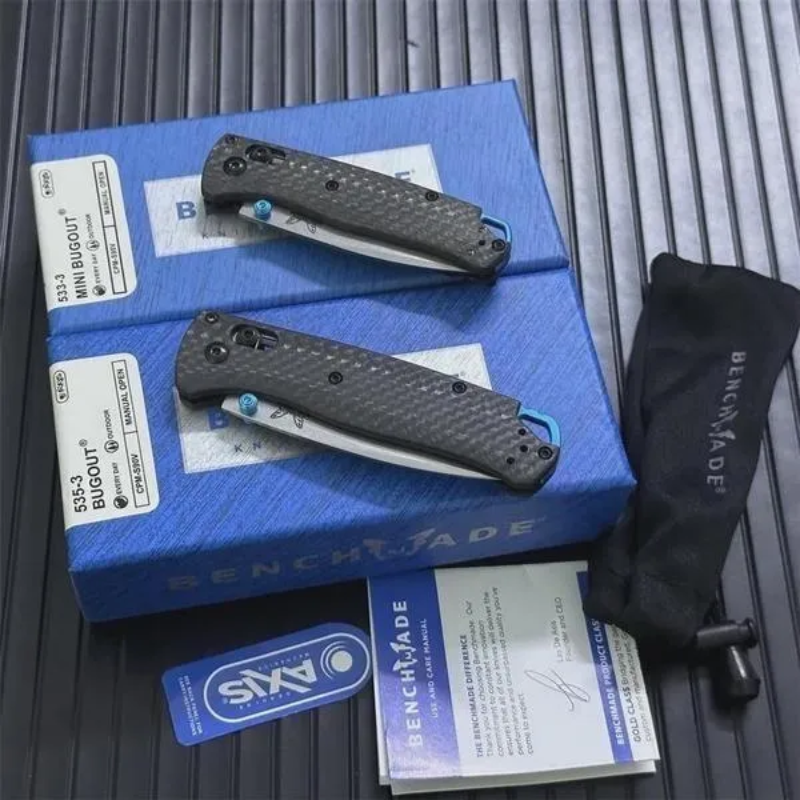 Benchmade Carbon Fiber Handles 535-3 MINITool 535CF For Outdoor Hunting -Hut Knives™