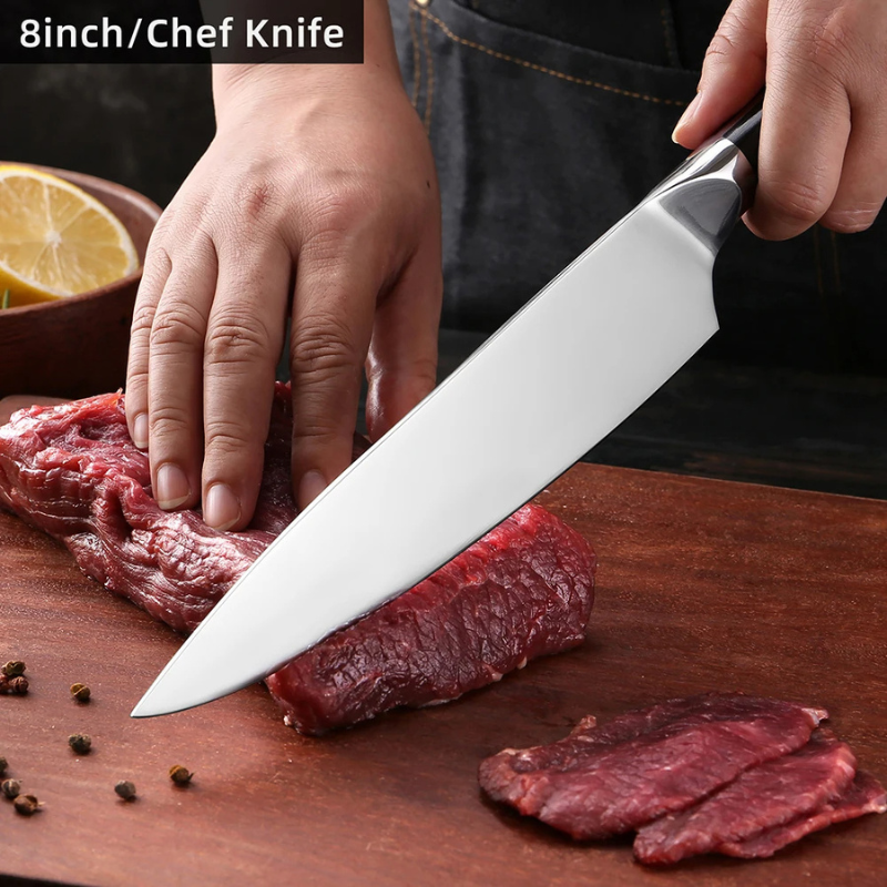 Kitchen Chef Knife 8" German Stainless Steel - Hut Knives™